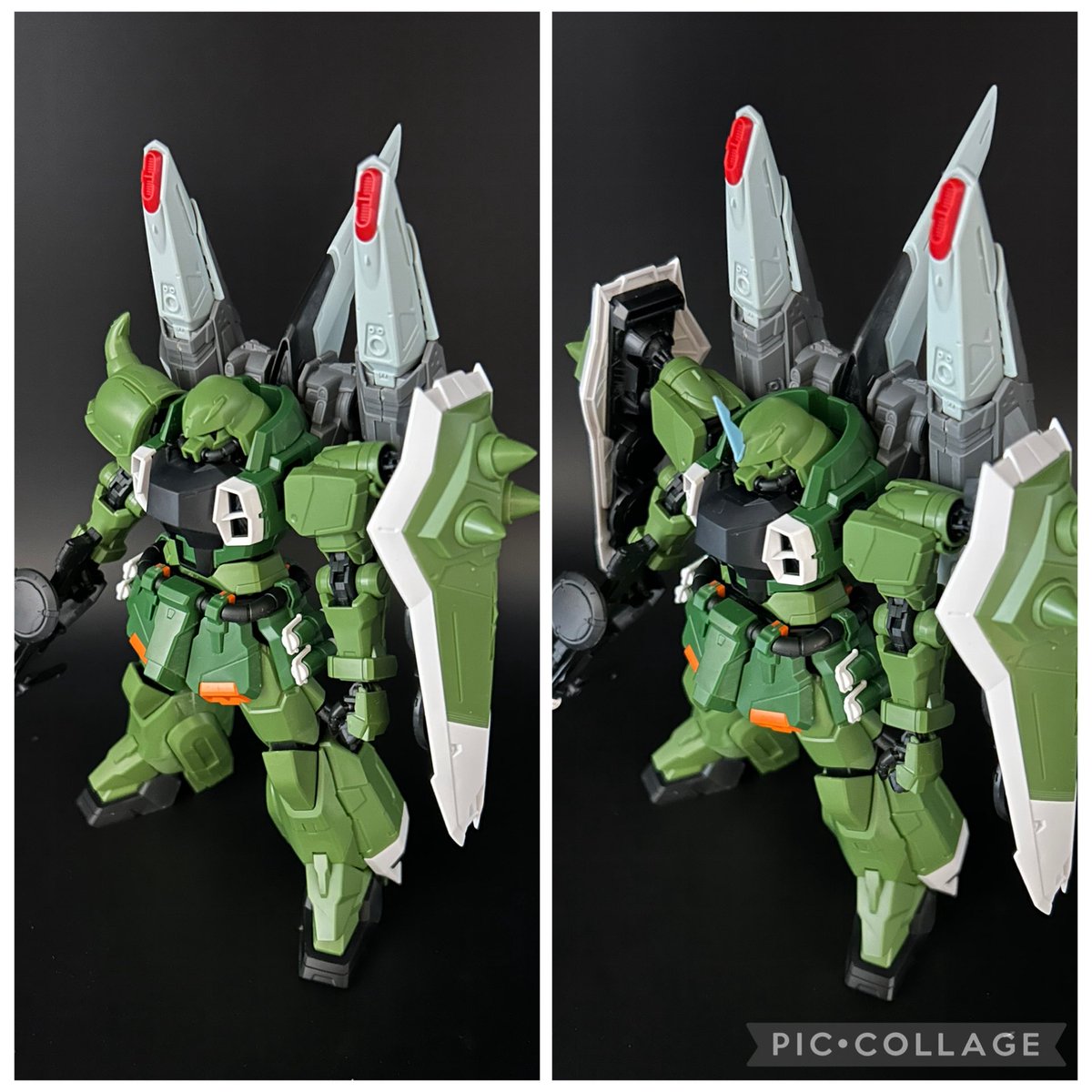 magi__n's tweet photo. ブレイズウィザードの組立を終え、青色からアンテナ拝借…すると青色にはアンテナが2本ッ！？コチラで部品注文するつもりが必要なくなったのはラッキー✌️
これでファントム版にも説得力出来ました😊
マッシブなザクも良いですね👍

#ガンプラ
#MGブレイズザクファントム
#ガンプラ好きな人と繋がりたい https://t.co/ktRoW8gnmI