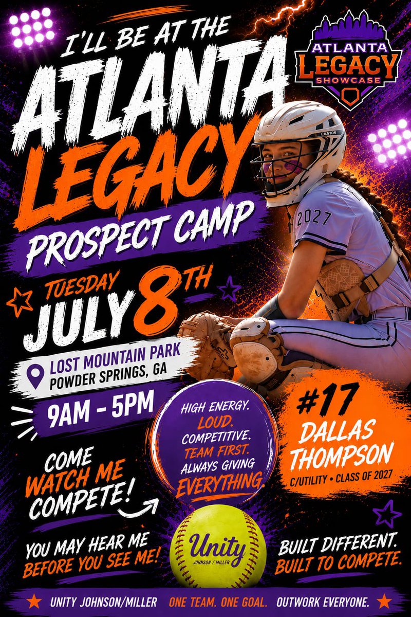 DallasSoftball's tweet photo. Cannot wait to showcase my skills tomorrow at the camp prior to the tournament in Atlanta!! https://t.co/tv83RhY08D