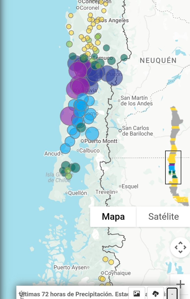 EdoWeatherman's tweet photo. Alarma próximas horas Araucanía a Los Lagos.

La situación en la zona sur seguirá empeorando ya que quedan varias horas de lluvia intensa con isoterma alta y hay varios sectores colapsados. En solo un día han caído más de 150 mm en algunos sectores.

Este río atmosférico alcanzará sectores cordilleranos de Biobío, Ñuble y Maule los próximos días.