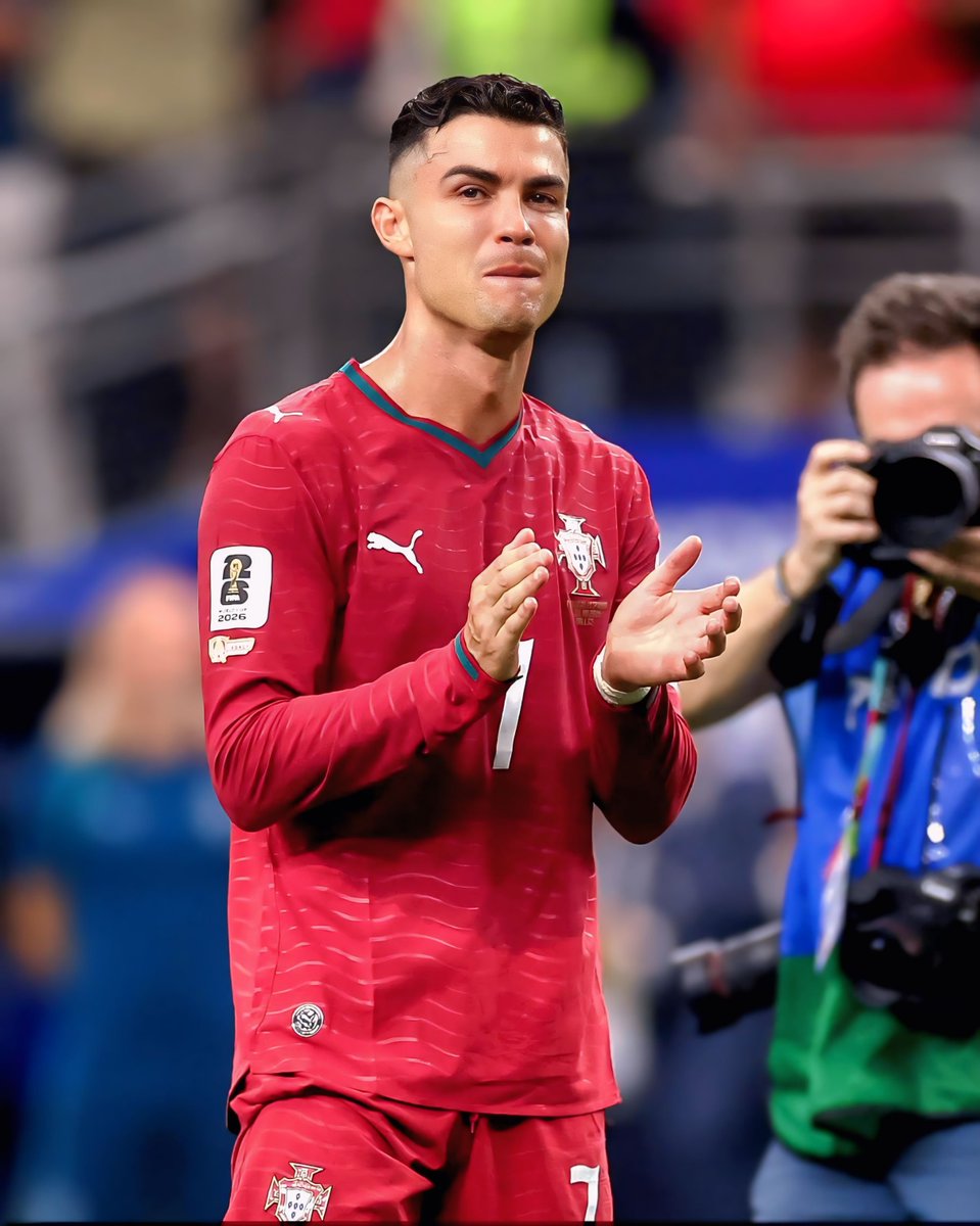 abdullahiman24's tweet photo. Portugal were knocked out of the 2026 FIFA World Cup after losing 1-0 to Spain in the last 16. Cristiano Ronaldo's national team career may be coming to an end.Thank you Cristiano Ronaldo for making football so enjoyable.🇵🇹🖤 https://t.co/dvCHY46vAz