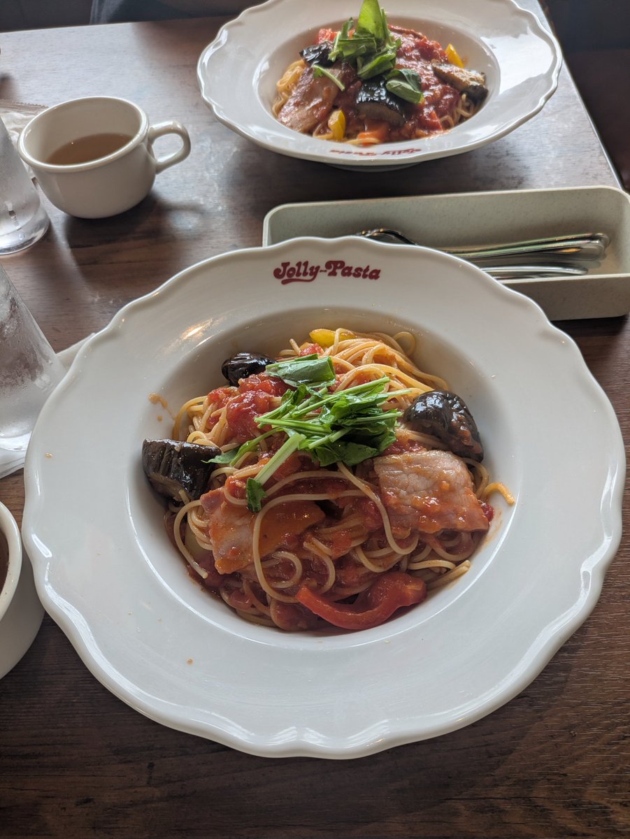 tanatos771's tweet photo. 夏野菜のパスタ
＃ジョリーパスタ https://t.co/8SgENU4Ztx
