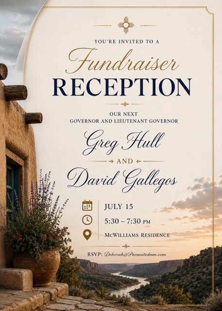 GreggHullforNM's tweet photo. We have three events/fundraisers coming up in Northern New Mexico.  One in Farmington, Espanola and Taos. Please join us. And please share. The Farmington event is an RSVP event. We'll see you there! #gregghull ##hullfornewmexico #LeadershipThatWorks #experiencematters https://t.co/xp74uCblJu