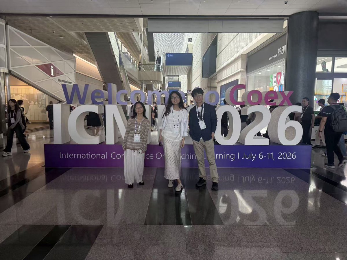 Be1ong1's tweet photo. I’m here at #ICML2026 🇰🇷with my labmates! 

Feel free to come say hi and hang out!
(Photo 2 shows the wonderfully absurd room that the platform accidentally booked for me.)

My presentations are as follows:
1. RL generalization research for LLM agents
2. SciAgentGym: research on scientific agents
3. Scalable Interactive Oversight: scalable interactive supervision for agents
4. ChartE3: a new benchmark for text-image editing