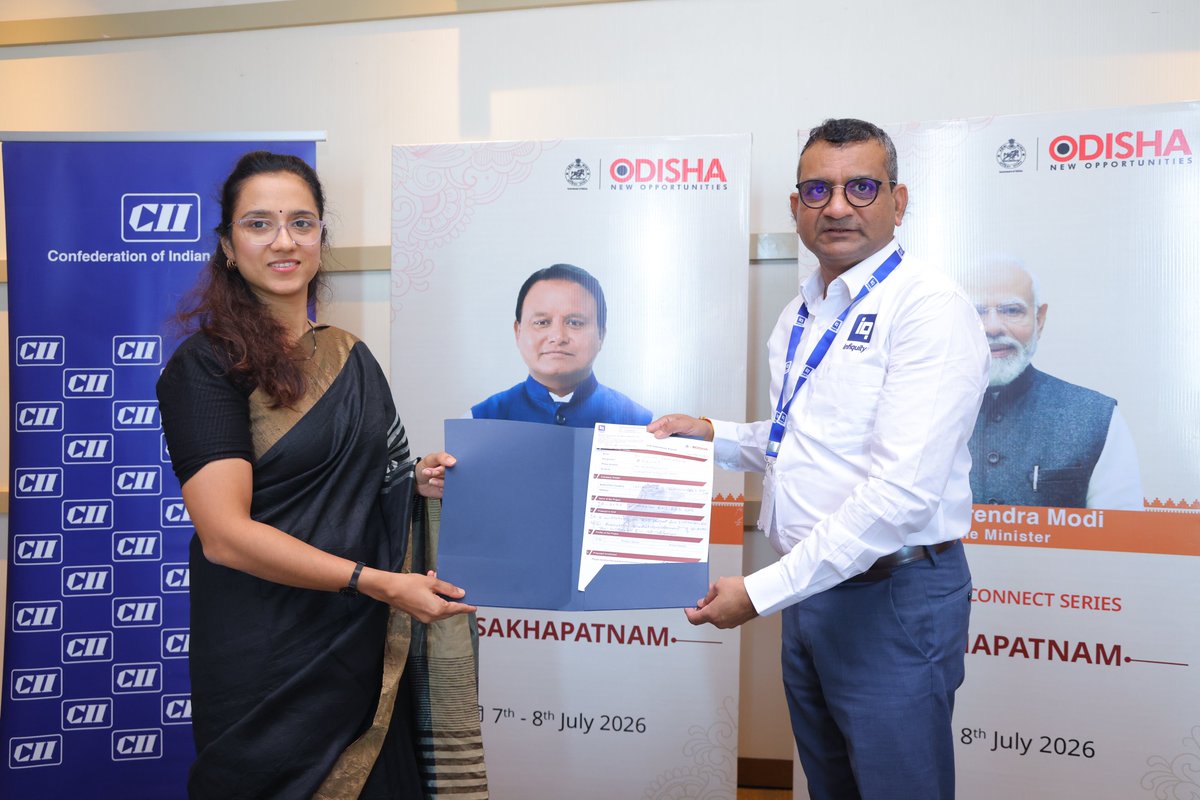 InvestInOdisha's tweet photo. The Investors' Connect series in Visakhapatnam, led by Smt. Aboli Sunil Naravane, MD, IPICOL, featured one-to-one meetings with industry leaders across pharma, food processing, metals, IT/ITeS, biotechnology and more, showcasing Odisha's investment opportunities.
#InvestInOdisha https://t.co/VwEVxgJ0IL
