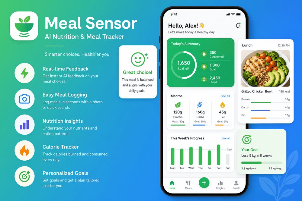 infoinletp10322's tweet photo. Tired of complicated meal tracking? Meal Sensor makes nutrition logging simple and intuitive! Gain insights into your meals and embrace healthier eating with ease. #MealTracking #AI https://t.co/prFd8e8IQ5