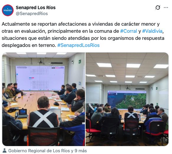 MichelDeLHerbe's tweet photo. Dos imágenes de una misma emergencia. #Corral #ValdiviaCL #Niebla No puede ser que existan versiones tan diferentes del estado de situación. Hoy solo se ha cumplido el pronóstico que era potencialmente catastrófico. Aun quedan varias horas muy complicadas por delante. https://t.co/Pb7Q18rkmo