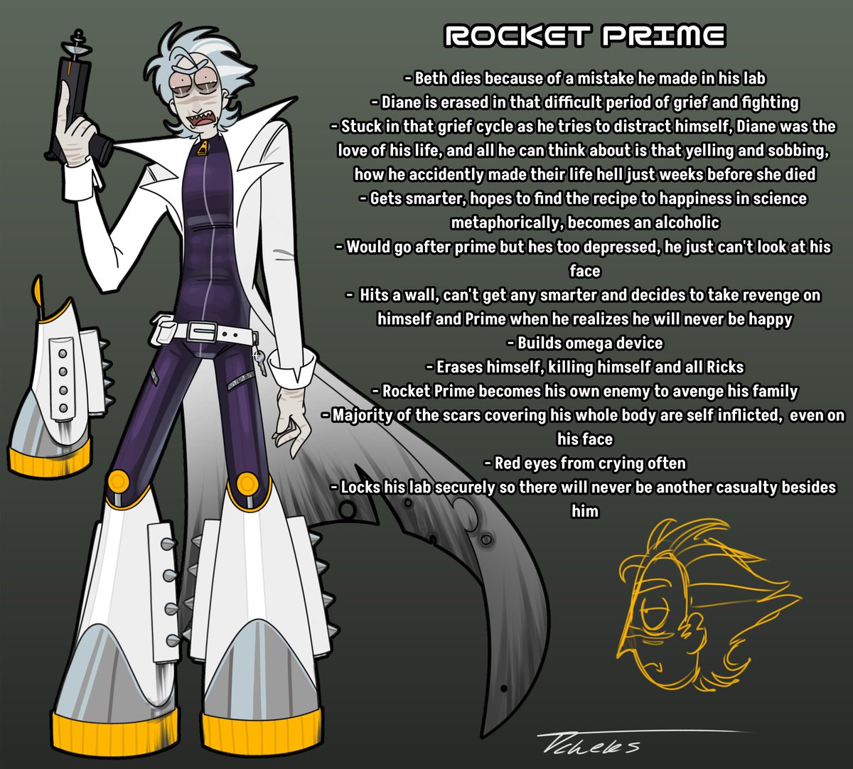 tcheks11's tweet photo. AHHH IM SO PROUD OF MY NEW BOY
#Ricksanchezoc #rickprimeoc #rickoc #rickandmorty #rickprime #rocketprime
Tw for themes of suicide in the lore! https://t.co/LbWw60hGVv