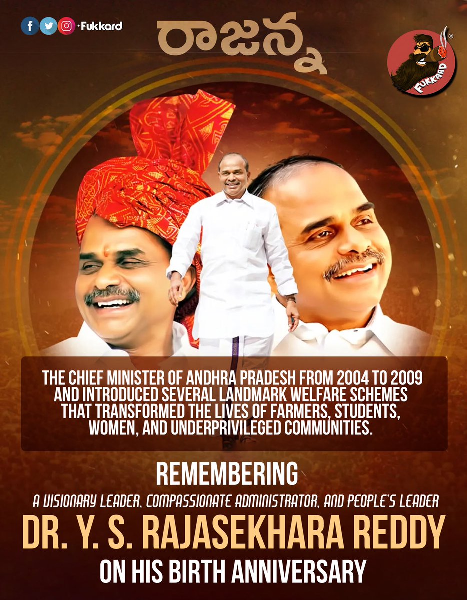 Fukkard's tweet photo. Remembering Mahaneta #YSR 🙏

#YSRLivesOn #YSRajasekharReddy https://t.co/hcXMZWPRtD