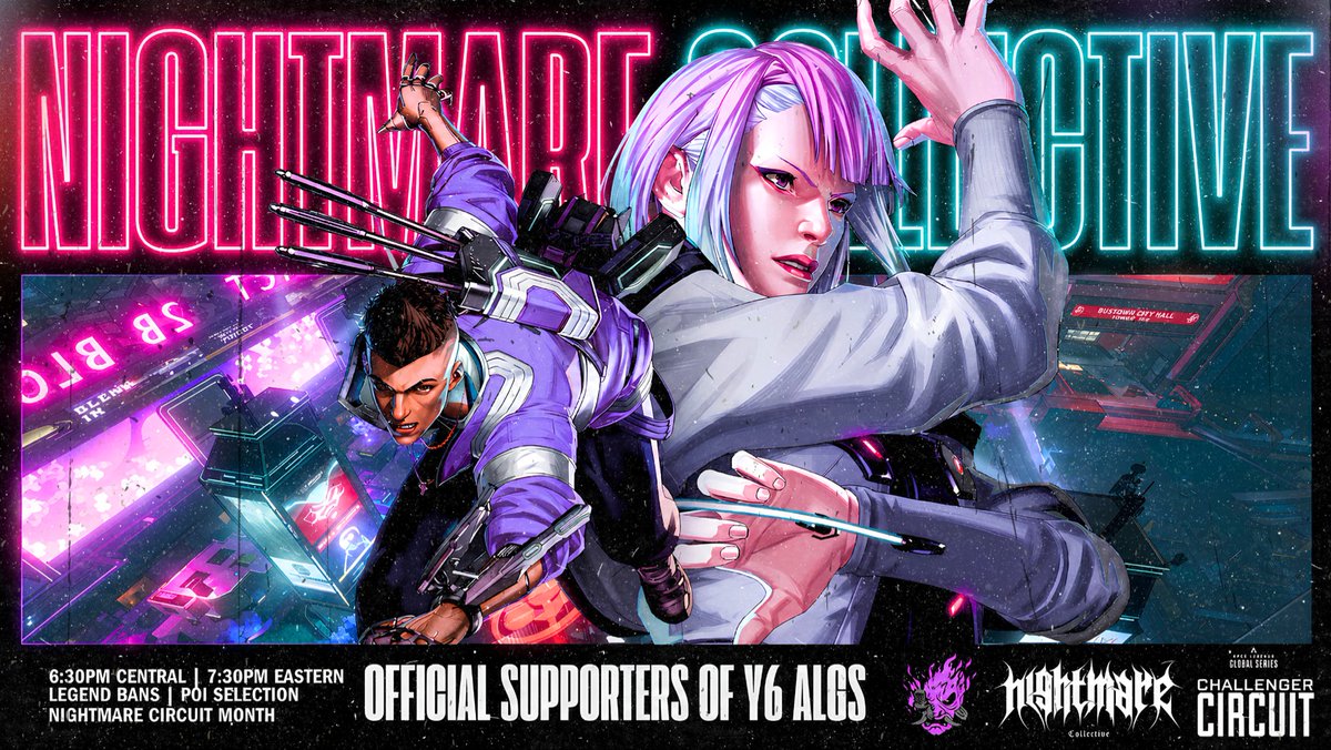 NightmareScrims's tweet photo. ๐ฃ SCRIM BLOCK๐ฃ
๐
07/08/2026
๐ 6:30PM CST | 7:30PM EST
๐ Discord Link in Bio
๐ All Players Welcome
๐ซ Legend Bans
๐ฒ Random POIs
#ApexLegends #ALGS #ChallengerCircuit #PlayApex #ApexScrims #NCScrims #ApexComp #Scrims #CyberPunk #Apex https://t.co/AZNmXZJbAr