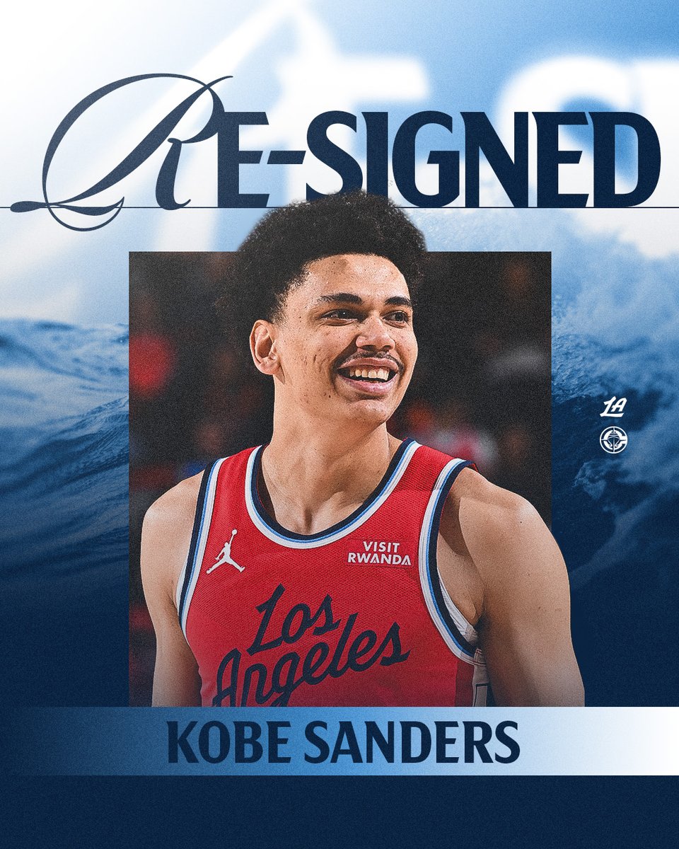 LAClippers's tweet photo. OFFICIAL: We have re-signed Kobe Sanders ✍️ https://t.co/CO75ZmFNVO