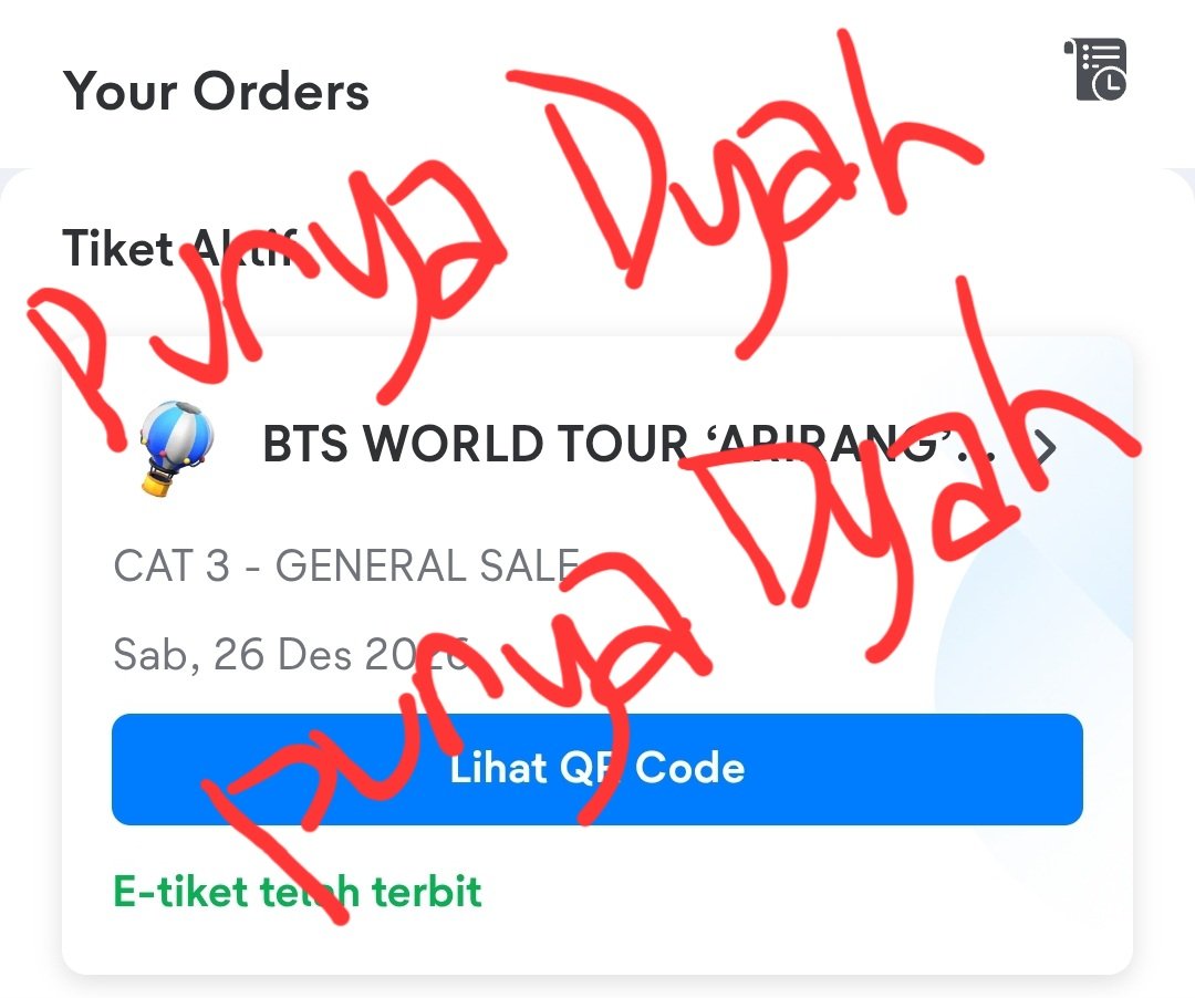 dyahsheeppo's tweet photo. WTS/want to sell tiket BTS Arirang Jakarta (krn temenku gabisa datang)

🎫available 2 tix
🗓️Day 1 (26 Desember 2026) 
📍Cat 3 (gen sale)

📌Harga Rp2.500.000
📌FULL PAYMENT Pembayaran via BSI/Mandiri/gopay/spay
📌Ketemuan langsung hari H krn nonton bareng aku

#ARMYbantuARMY https://t.co/bgCHG6Hysl