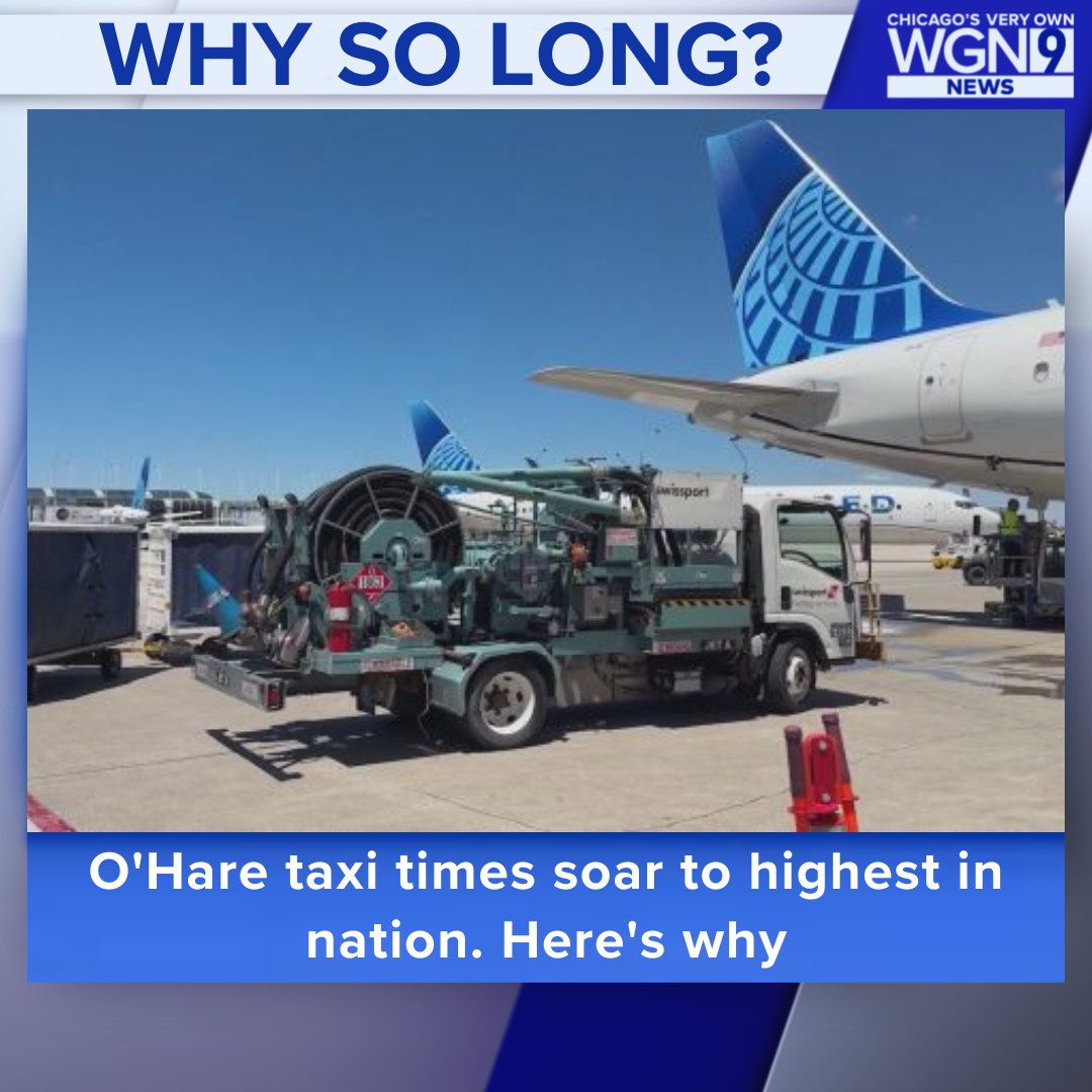 WGNNews's tweet photo. If you've experienced the relief of landing at O'Hare only to have it followed by the frustration of a seemingly endless taxi to the gate, you're not alone.

Read more: https://t.co/nPdGSr5D4r https://t.co/aaGuMLncCd