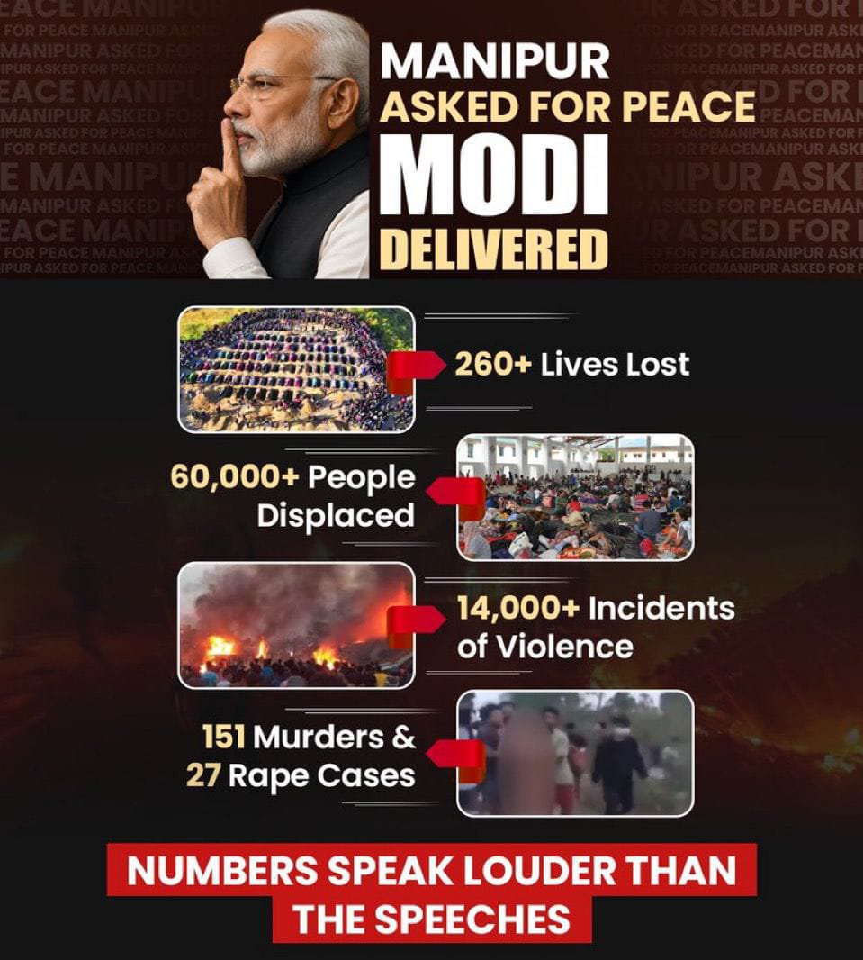Kamginthan40473's tweet photo. Dear Hon'ble Prime Minister Shri Narendra Modi Ji,

Since the outbreak of violence on 3rd May 2023, the people of Manipur have witnessed one of the most painful and prolonged humanitarian crises in recent history. The Kuki community has endured immense hardship, with many lives lost, thousands of families displaced from their ancestral homes, villages destroyed, places of worship damaged, and countless people forced to live in relief camps for an extended period. Even after years of suffering, many displaced families remain unable to return home and continue to live with uncertainty about their future.

The prolonged conflict has had a devastating impact on every aspect of daily life. Children have lost access to education, families have lost their livelihoods, farmers have been unable to cultivate their fields, businesses have collapsed, and many elderly people continue to suffer without adequate healthcare and basic necessities. Women, children, and other vulnerable members of society have carried a heavy burden throughout this crisis. The emotional trauma experienced by thousands of families continues to affect entire generations.

The continuing instability has also disrupted transportation, trade, healthcare, education, and economic activities across the hill districts. Communities continue to live under fear and uncertainty, hoping for a future where they can return to their homes, rebuild their lives, and live peacefully without insecurity.

The Kuki community respectfully appeals to the Government of India to ensure that every incident of violence is investigated impartially, that justice is delivered through due process of law, and that every citizen receives equal protection under the Constitution of India. We sincerely hope that meaningful steps will be taken to restore lasting peace, strengthen security, rehabilitate displaced families, rebuild destroyed villages, and create conditions where all communities can coexist with dignity, mutual respect, and without fear.

Despite the immense suffering endured over the past several years, the Kuki community continues to place its faith in the Constitution of India and the democratic institutions of the nation. We remain hopeful that under your leadership, the Government of India will take sincere and decisive steps toward a just, peaceful, and lasting solution that protects the lives, rights, dignity, and future of every citizen in Manipur.

@narendramodi @PMOIndia @AmitShah @HMOIndia @BJP4India @RajBhavManipur @manipur_police @DefenceMinIndia @SpokespersonMoD @adgpi @official_dgar @NIA_India @NHRCIndia @PIB_India @MIB_India @ANI @PTI_News @the_hindu @IndianExpress @timesofindia @ndtv @CNNnews18 @IndiaToday @News18Northeast @EastMojo @ThePrintIndia @UNHumanRights @ICRC @amnesty @hrw