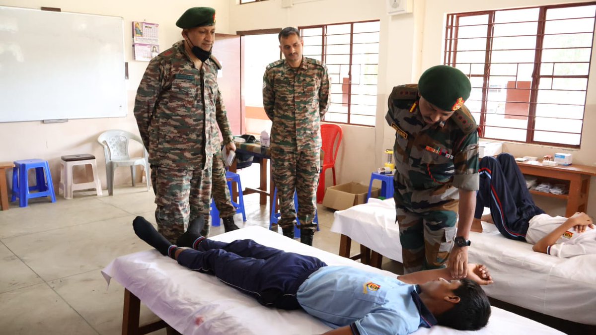 official_dgar's tweet photo. ASSAM RIFLES ORGANISES MEDICAL CAMP FOR NCC CADETS AT MAIBANG, ASSAM
#AssamRifles organised a Medical Camp for NCC Cadets participating in Combined Annual Training Camp (CATC)-38 at St. Xavier's School, Maibang, Dima Hasao District, Assam on 06 July 2026. The camp provided free medical check-ups, medical consultations, essential medicines and treatment for minor ailments. An interactive health awareness session was also conducted on personal hygiene, nutrition, sanitation, hydration, first aid and prevention of seasonal illnesses. The initiative reflects Assam Rifles continued commitment to the welfare of NCC cadets, nation-building and community outreach.

#friendsofthenortheast #sentinelsofnortheast #OperationalReadiness #CommunityFirst #NationFirst #ServiceBeforeSelf #GuardiansOfTheNation

@HMOIndia @adgpi @PIBHomeAffairs