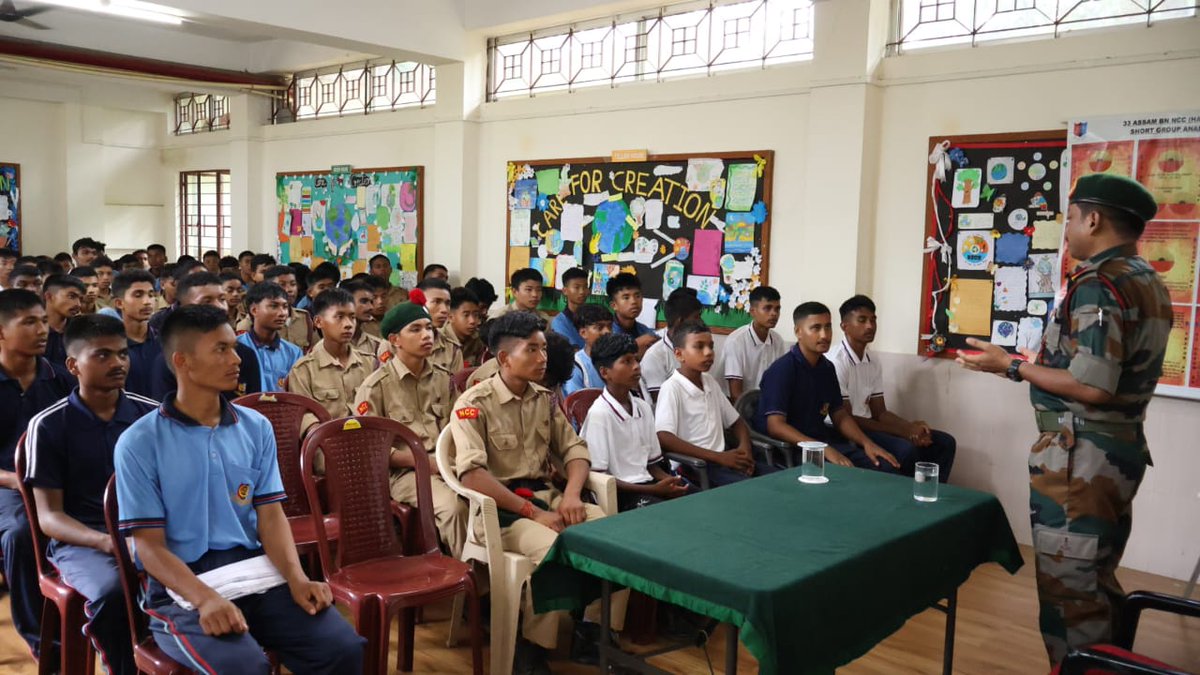official_dgar's tweet photo. ASSAM RIFLES ORGANISES MEDICAL CAMP FOR NCC CADETS AT MAIBANG, ASSAM
#AssamRifles organised a Medical Camp for NCC Cadets participating in Combined Annual Training Camp (CATC)-38 at St. Xavier's School, Maibang, Dima Hasao District, Assam on 06 July 2026. The camp provided free medical check-ups, medical consultations, essential medicines and treatment for minor ailments. An interactive health awareness session was also conducted on personal hygiene, nutrition, sanitation, hydration, first aid and prevention of seasonal illnesses. The initiative reflects Assam Rifles continued commitment to the welfare of NCC cadets, nation-building and community outreach.

#friendsofthenortheast #sentinelsofnortheast #OperationalReadiness #CommunityFirst #NationFirst #ServiceBeforeSelf #GuardiansOfTheNation

@HMOIndia @adgpi @PIBHomeAffairs