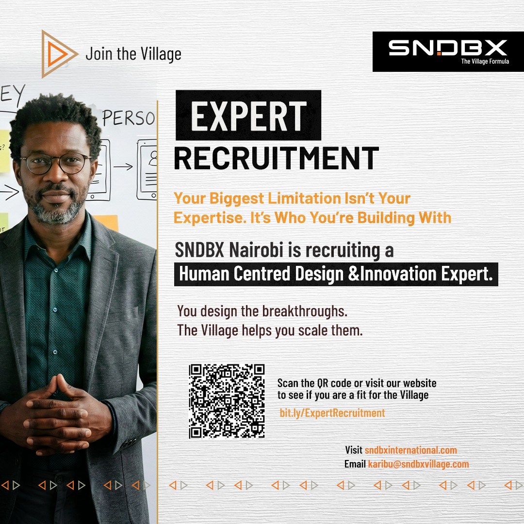SNDBXKe's tweet photo. Are you an HCD &amp; Innovation Expert in Nairobi? 

Stop designing solutions alone. Join 30+ professionals at SNDBX. Challenge your thinking, expand your reach &amp; access opportunities you can't unlock solo. 

Apply👇 https://t.co/RCyP36tma9 https://t.co/gEnGsUGlt0