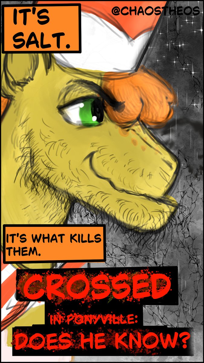 Chaostheos's tweet photo. Will it work?

#crossedinponyville #crossed #mrcake #mlpfim #mlp #satire #parody https://t.co/IEI6WoI2Xh