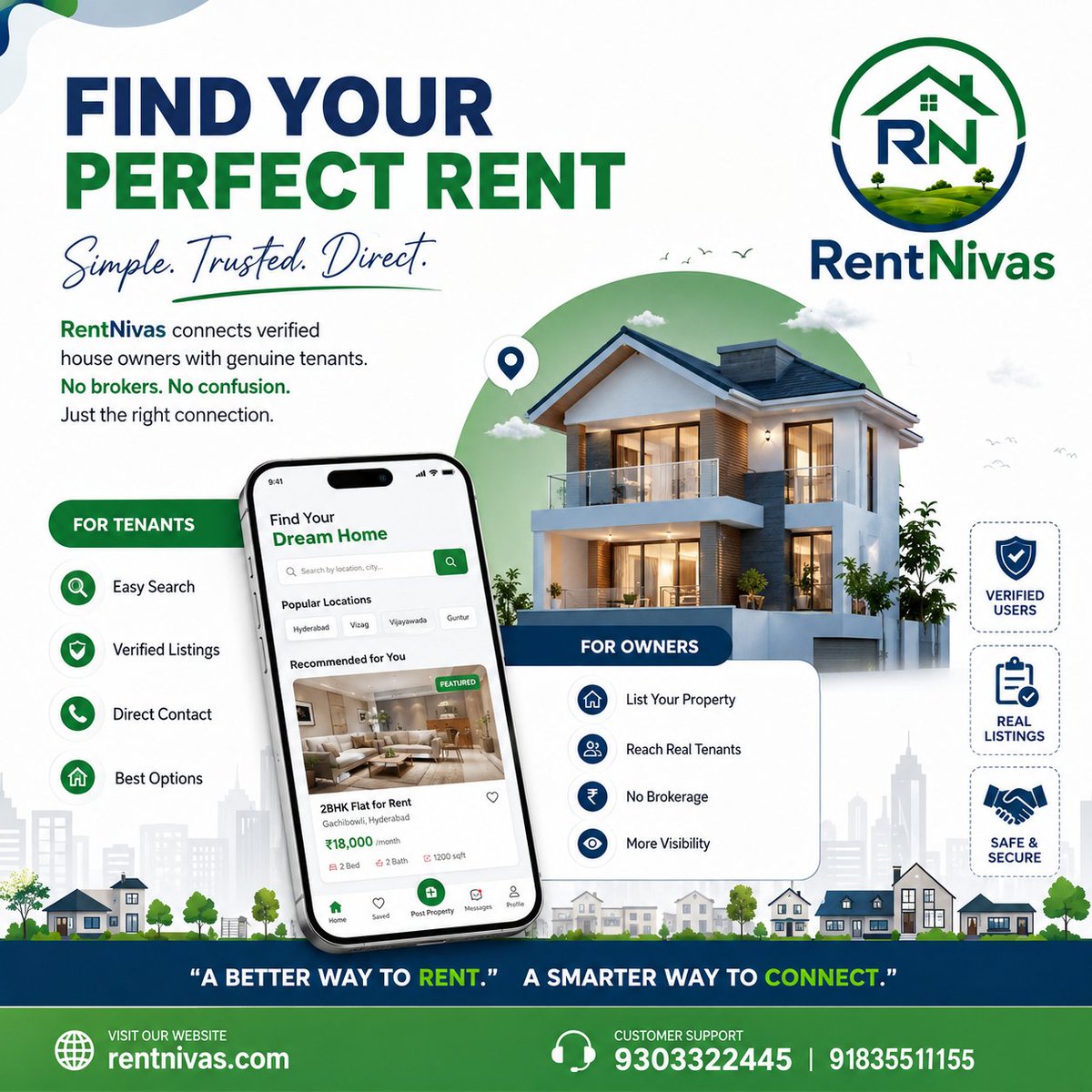 rentnivas's tweet photo. 🏡 Your next home is just one click away!

🌐 https://t.co/ToHcM7g5Pz | 📞 9303322445 | 9183551155

#RentNivas #FindYourHome #HouseForRent #RentalHomes #VerifiedListings #NoBrokerage #DreamHome #RentalMadeEasy #RealEstateIndia #HomeSearch #RentSmart #TrustedPlatform #RentInIndia https://t.co/69JMHDuLRr