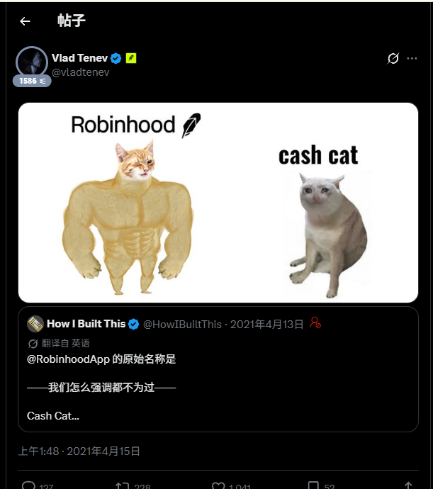 juanniao87's tweet photo. 龙头$CASHCAT 摸100m

$Robinhood 250k 
以前是cash cat 现在是Robinhood  IYKYK

0x53d2e1225aace4551194ecbb6bbe5c44d94aa5fa https://t.co/lehmxjBGSO