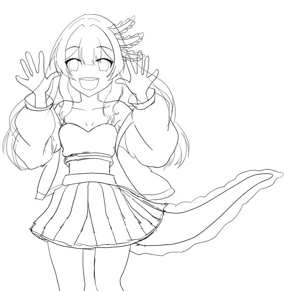 punk_type_r's tweet photo. ウーパールーパーちゃん
大分できてきた。wip https://t.co/y74d6LL8q3