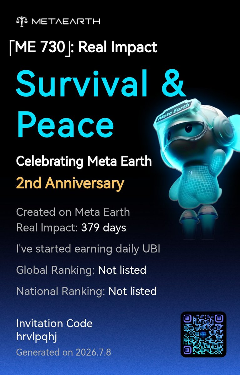odex001's tweet photo. 「ME 730」: Real Impact I’ve started earning daily unconditional basic Income and helping more people do the same. Create your impact with us and win up to $20,000 in rewards! Join here:... Read more:
https://t.co/Ew2EoLLYOz https://t.co/ags2YEoswu