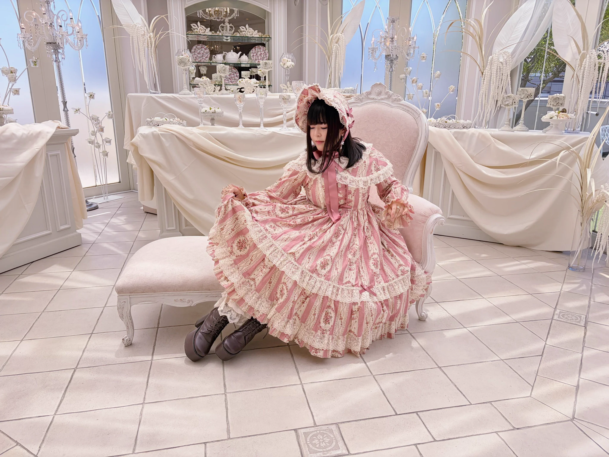 レディース 【美品】DE MON COEUR ピンタックプリーツ アンティーク 