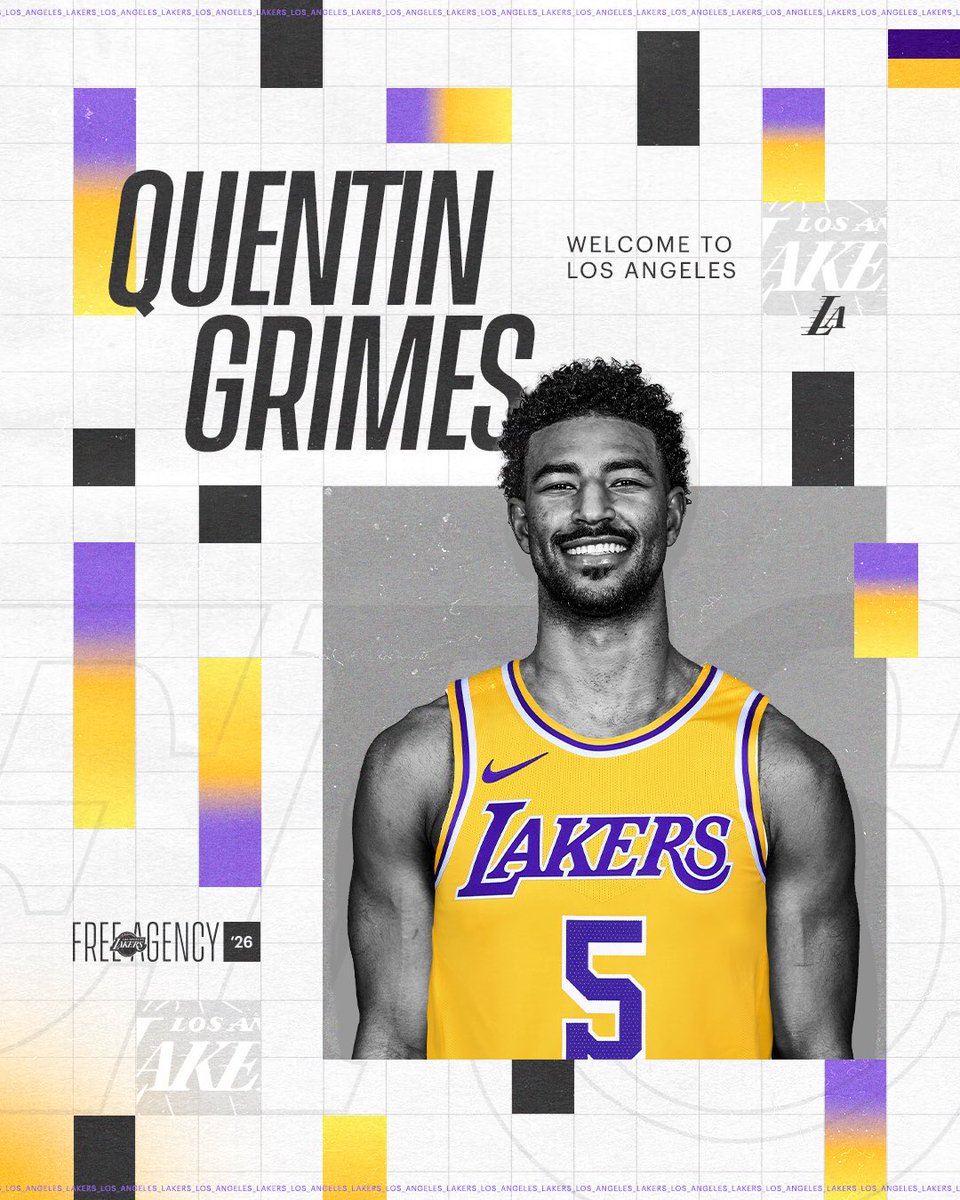 LakersNation's tweet photo. New #Lakers jersey numbers: 

Quentin Grimes 5
Sandro Mamukelashvili 54
Jaden Hardy 7 https://t.co/McYEAtC7FA