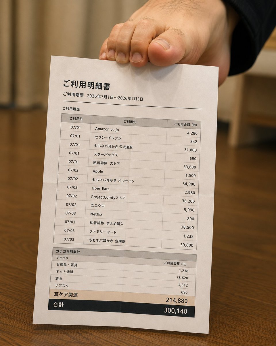 chairo_kiiro's tweet photo. 耳かきに使いすぎて金ない。pr