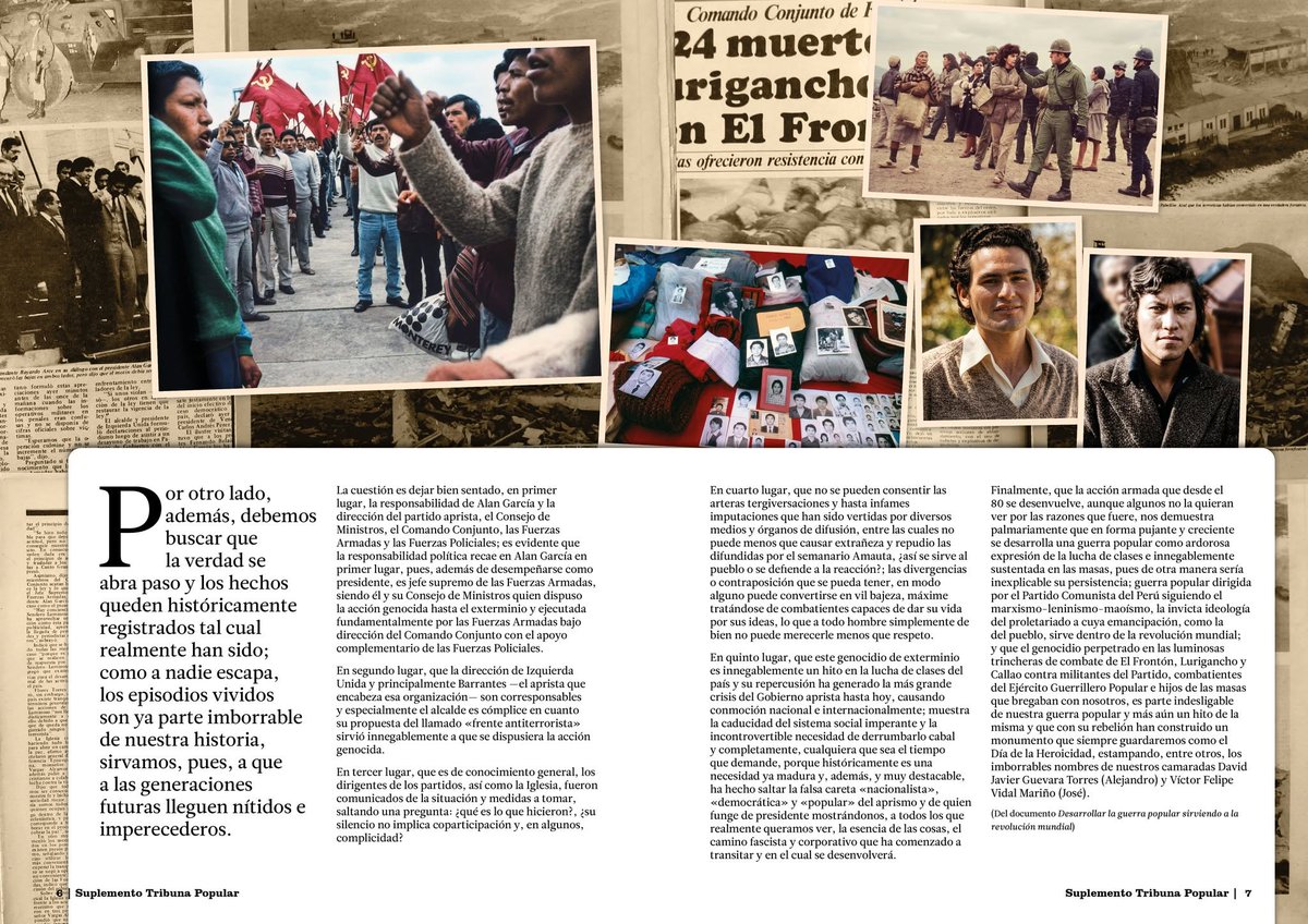 pppgperu's tweet photo. De la revista Tribuna Popular :
Compartimos el Suplemento referido al 19 de junio, conmemorando el Día de la Heroicidad. https://t.co/TfAHj8qOwf https://t.co/b17fxvijZc