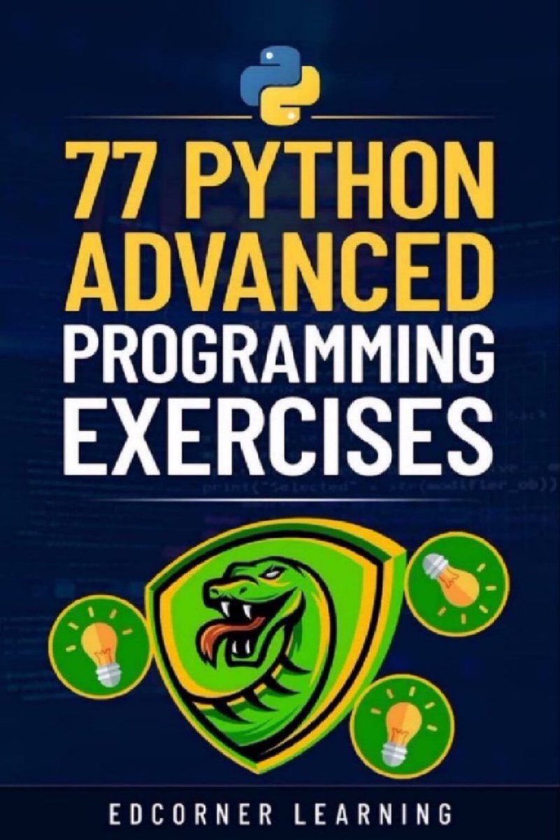 KirkDBorne's tweet photo. 77 Advanced Python Programming Exercises β Complete Python Concepts covered in detail. Prepare For Your Coding Interviews here: https://t.co/n87TdgVvaM
ββββ
#Algorithms #MachineLearning #DataScientist #DataScience #ML #ComputationalScience https://t.co/zGaQgC16LV
