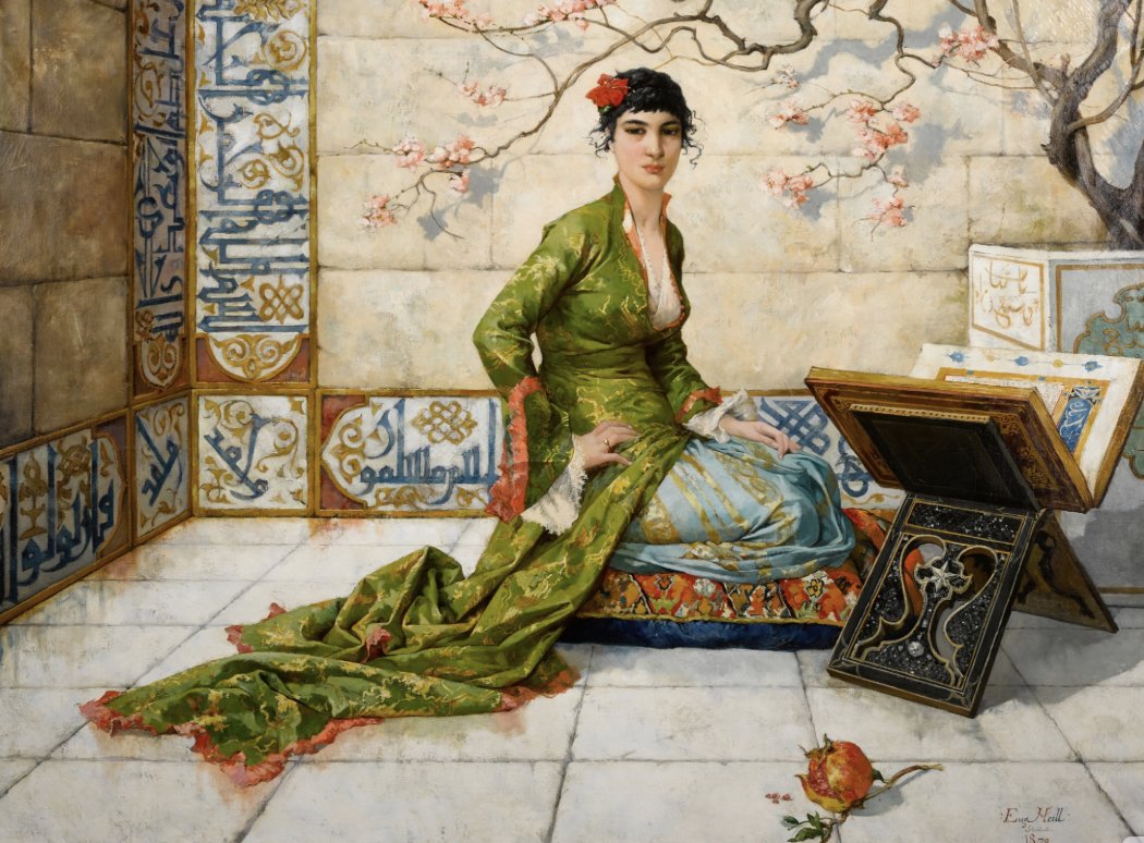 BeforeIGet0ld's tweet photo. Malay Girl Reading in a Madrasa Garden by Eugène-Edouard Heill
#painting #art #Malay #madrasah https://t.co/IHJYW5gbZA