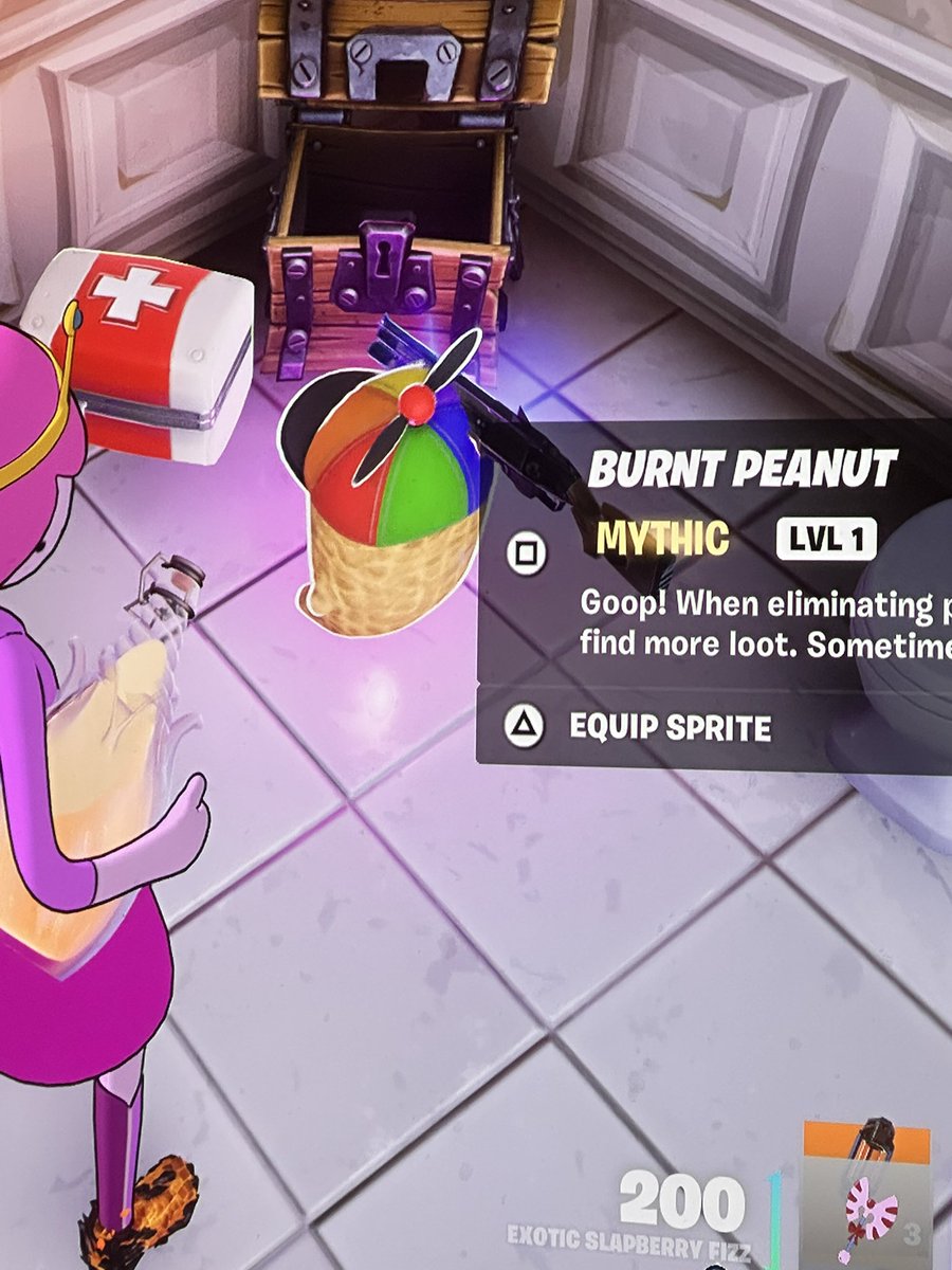 JenniferRose095's tweet photo. Why must you keep giving this peanut to me @Fortnite https://t.co/Z4RUGq0rjI