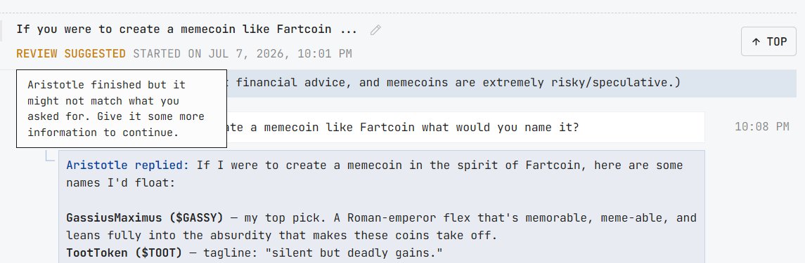 locked_____in's tweet photo. Vlad also runs a AI company @HarmonicMath, you can use their AI here

I asked it if it was to create a memecoin like Fartcoin what would it be called, and it said Tootcoin multiple times.

It said Toot is its favorite

The AI coin of Robinhood 
https://t.co/kvLpEJOCOS https://t.co/yEePKcW6Ro