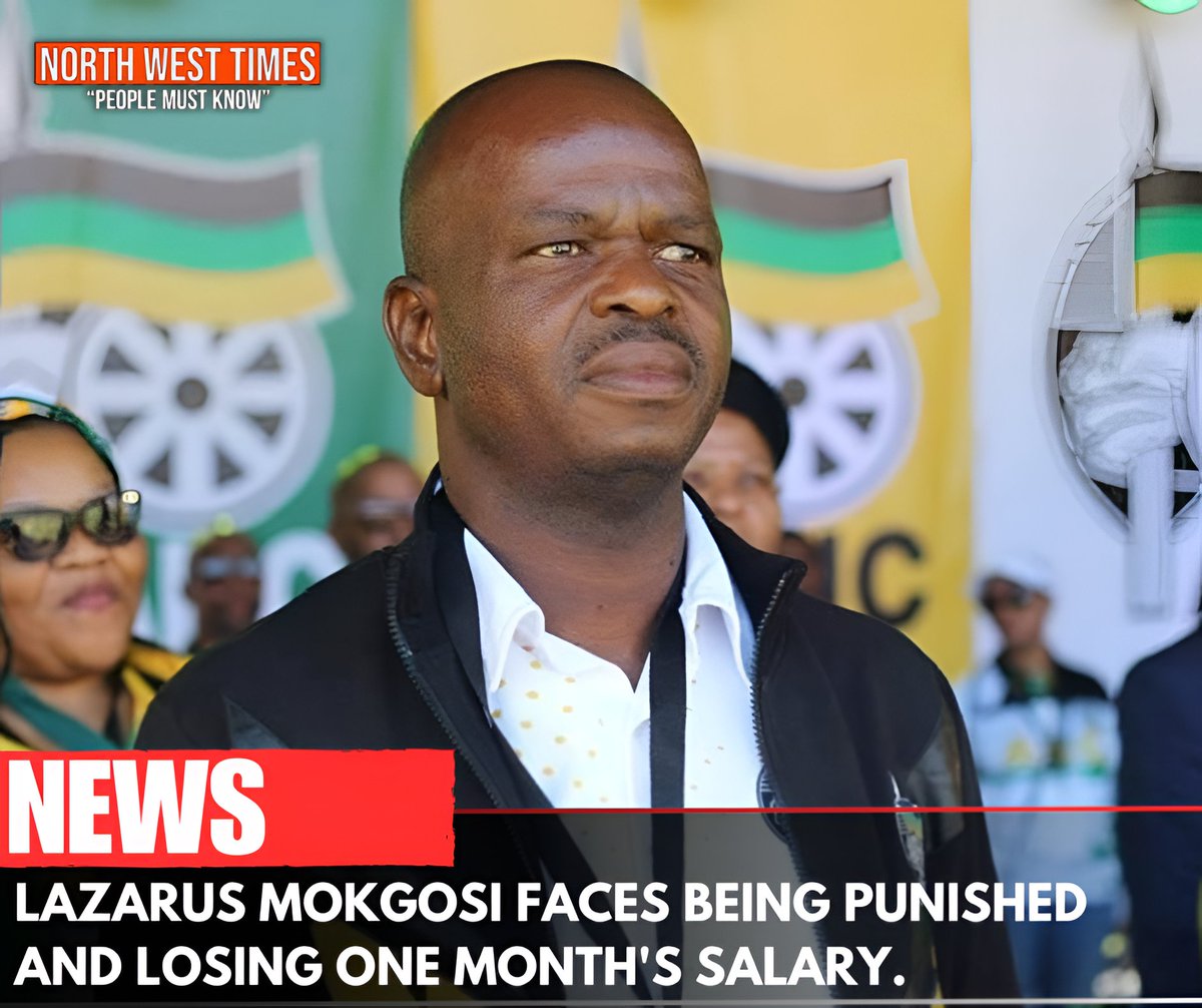 NorthWesTimes's tweet photo. LAZARUS MOKGOSI FACES BEING PUNISHED AND LOSING ONE MONTH'S SALARY.

The North West Provincial Legislature's Ad Hoc Committee has recommended that Premier Lazarus Mokgosi be given a written warning and lose one month's salary and allowances.

The committee says Mokgosi was involved in attempts to interfere with the appointment of the Municipal Manager at Naledi Local Municipality in 2023 while he was ANC Chief Whip.

The allegations were made by Naledi Mayor Clifton Groep, who claimed Mokgosi asked former municipal employee Thabo Appolus to change an interview report to stop Modisenyane Segapo from being appointed.

Mokgosi denied all the allegations during the hearings. However, the committee found that he acted against the Legislature's Code of Conduct and recommended disciplinary action.

The report has now been sent to the Speaker of the North West Provincial Legislature and will be tabled before the House for a final decision.

#NORTHWESTIMES 
#PEOPLEMUSTKNOW