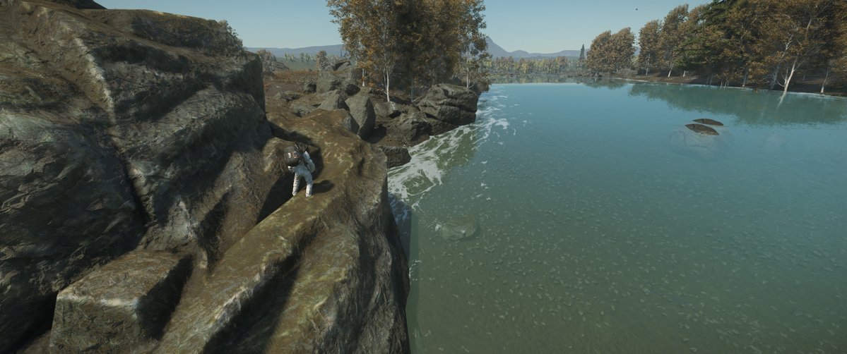 K9_X_'s tweet photo. #StarCitizen Random Microtech river+Lake encounter while picking Berries &amp; Heart of the woods... https://t.co/NQ1NQdjWAS