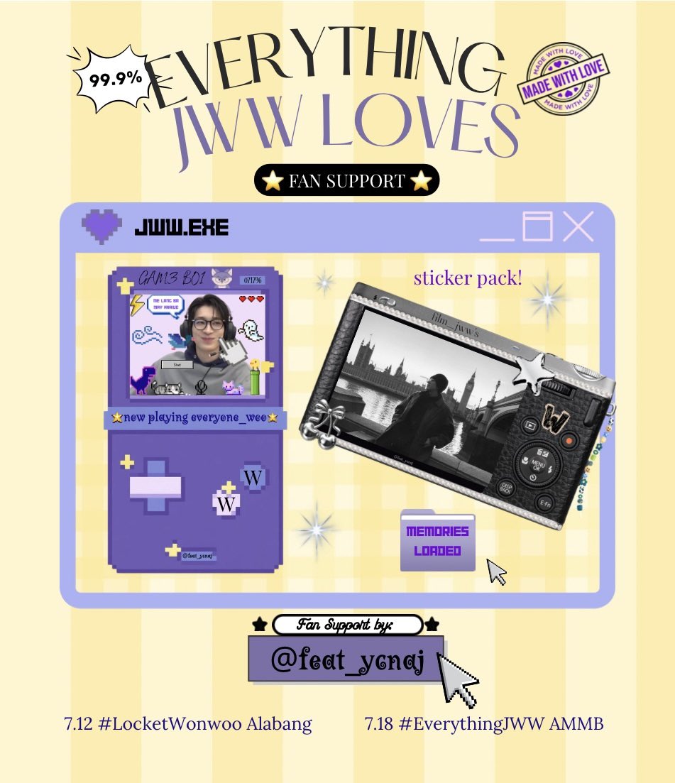 feat_ycnaj's tweet photo. *ੈ✩‧₊˚𝟿𝟿.𝟿% 𝙴𝚅𝙴𝚁𝚈𝚃𝙷𝙸𝙽𝙶 𝙹𝚆𝚆 𝙻𝙾𝚅𝙴𝚂
            ╰┈➤ˎˊ˗ fan support by: @feat_ycnaj

⭑ sticker pack
⭑ 1:1
⭑ limited qty
⭑ onsite trades only

𝑺𝒆𝒆 𝒚𝒐𝒖˚ʚ♡ɞ˚
#LocketWonwoo 
#EverythingJWWAtAMMB https://t.co/z7PN7T8xAn