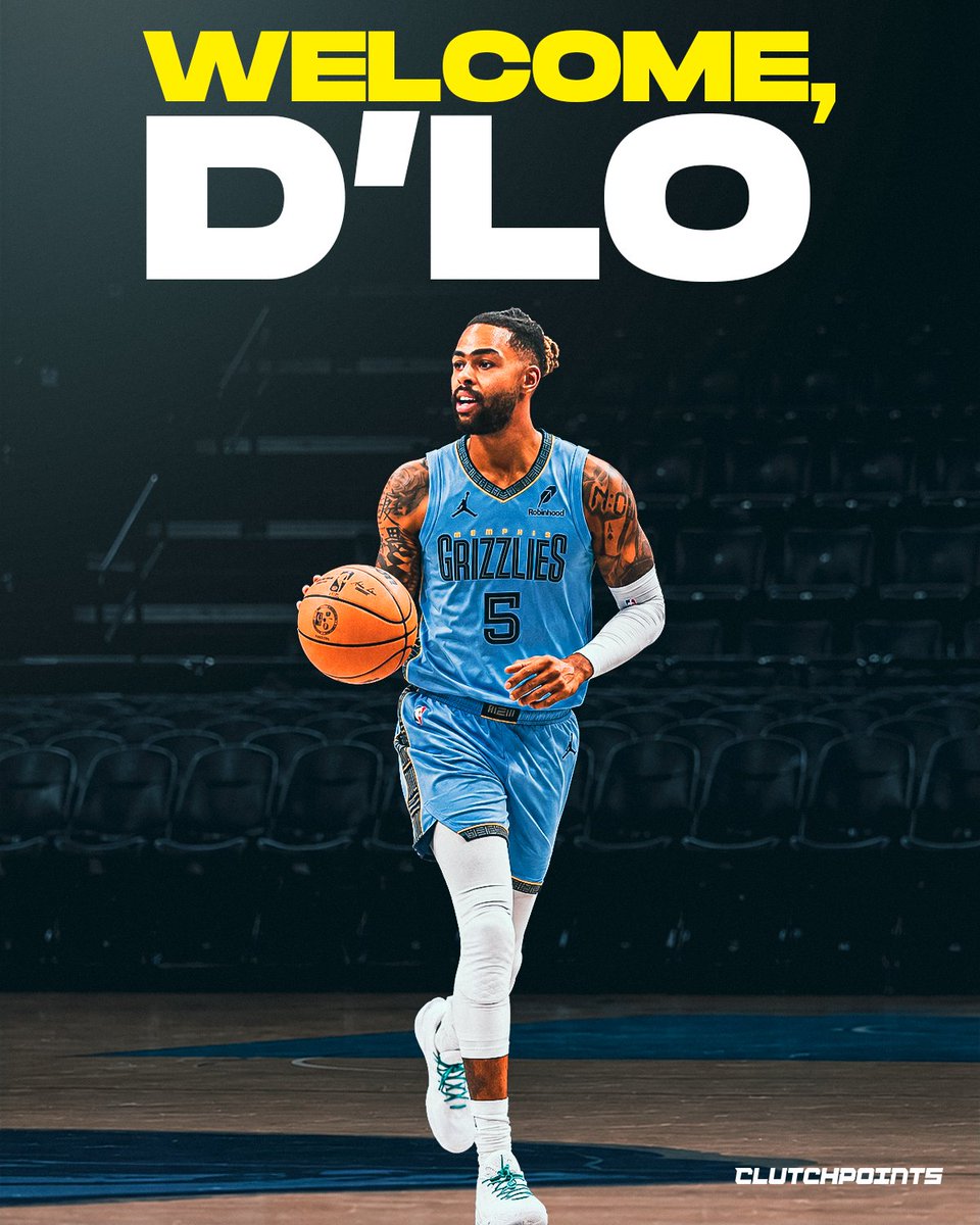 GrizNationCP's tweet photo. D'Angelo Russell is a Memphis Grizzly. 🐻🔥

Welcome to the Grind City, DLo! https://t.co/nGJwTrsHXt