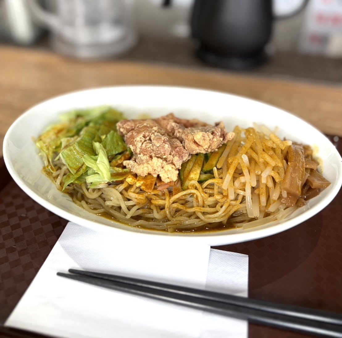 036cbr's tweet photo. 暑くなってきた
夏はこれ
冷やし中華  カレー味
もちろん唐揚げ のってるよ〜🤭 https://t.co/W17Q2PAzul