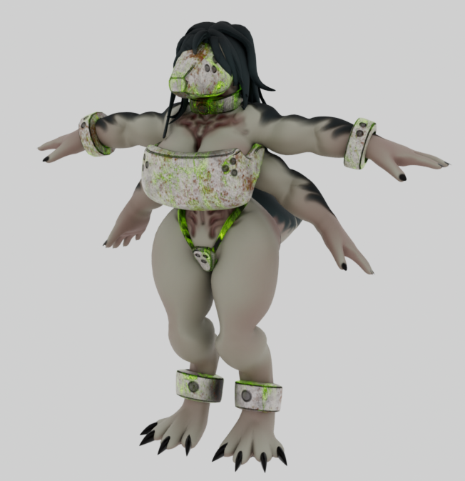 CMBKaunan's tweet photo. i had always found that D class orange is a bit basic for 682, so i made this sort of restrain gear for her. i would like to know what you guys think. #furryㅤㅤㅤ https://t.co/hrkLZJ7c5D