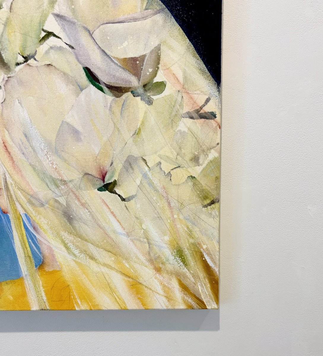mayu__art's tweet photo. 「そらにひらく」　
混合メディア、アクリル絵具、鉛筆、キャンバス 410×318mm  2026

#painting #art #exhibition #個展 https://t.co/DYV4xymrvO
