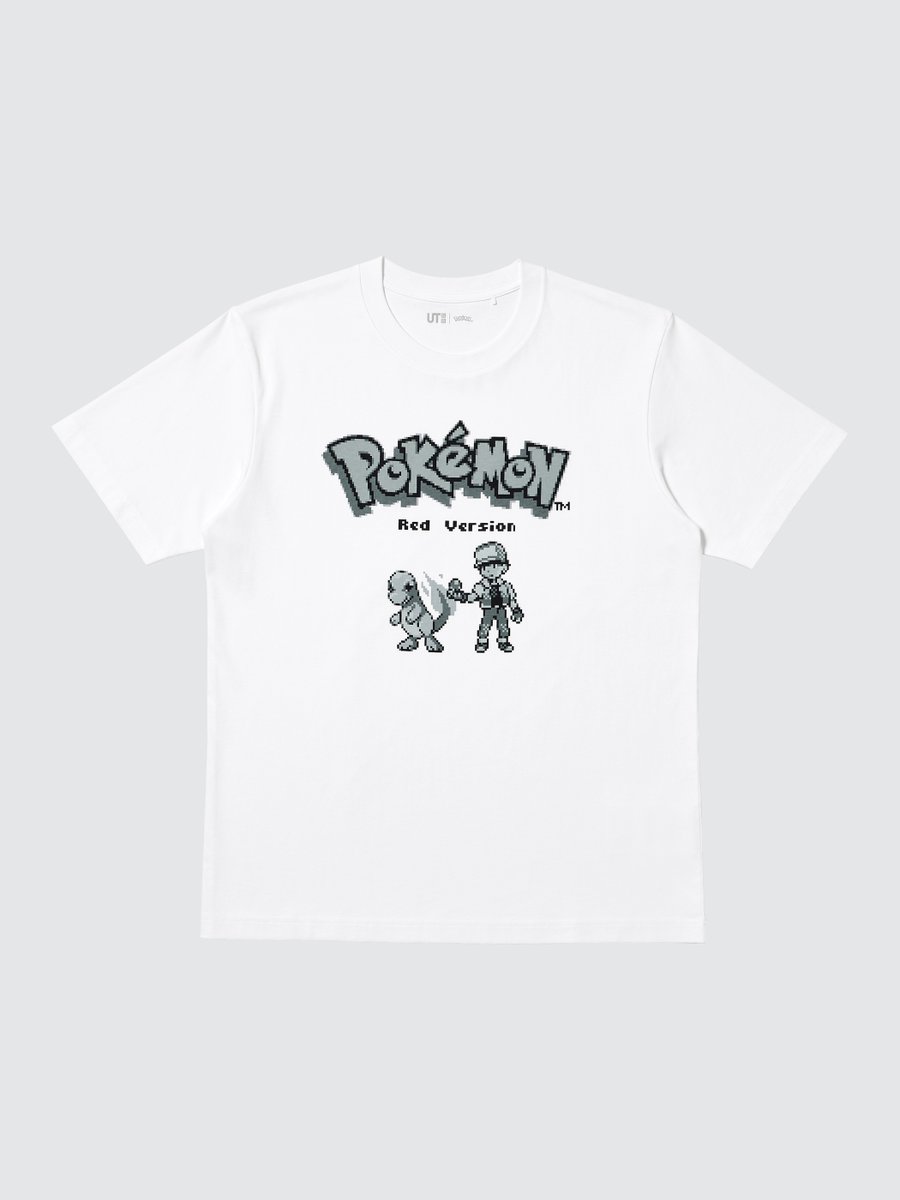oricon's tweet photo. ポケモンの"原点"がユニクロUTに
赤緑の思い出が蘇る＜24日発売＞
⠀
OP画面、ドットのポケモンたちの姿
https://t.co/2UM6fwEsrA
⠀
🟩MEN Tシャツ（4柄） 1990円 
🟥KIDS Tシャツ（4柄） 990円 https://t.co/0o6D7QPCGW