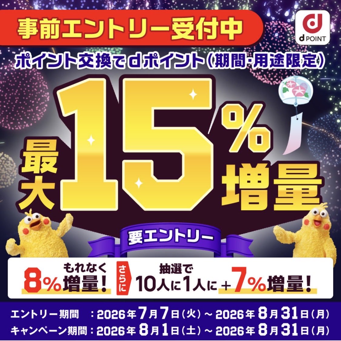 otoku_mini's tweet photo. dポイント8%増量キャンペーン
10月末頃付与予定

エントリー完了✅

インフレで時代も変化しつつ今後も色々改悪続きそう
行ける時に行っておかないと… https://t.co/O4RWtweVeX