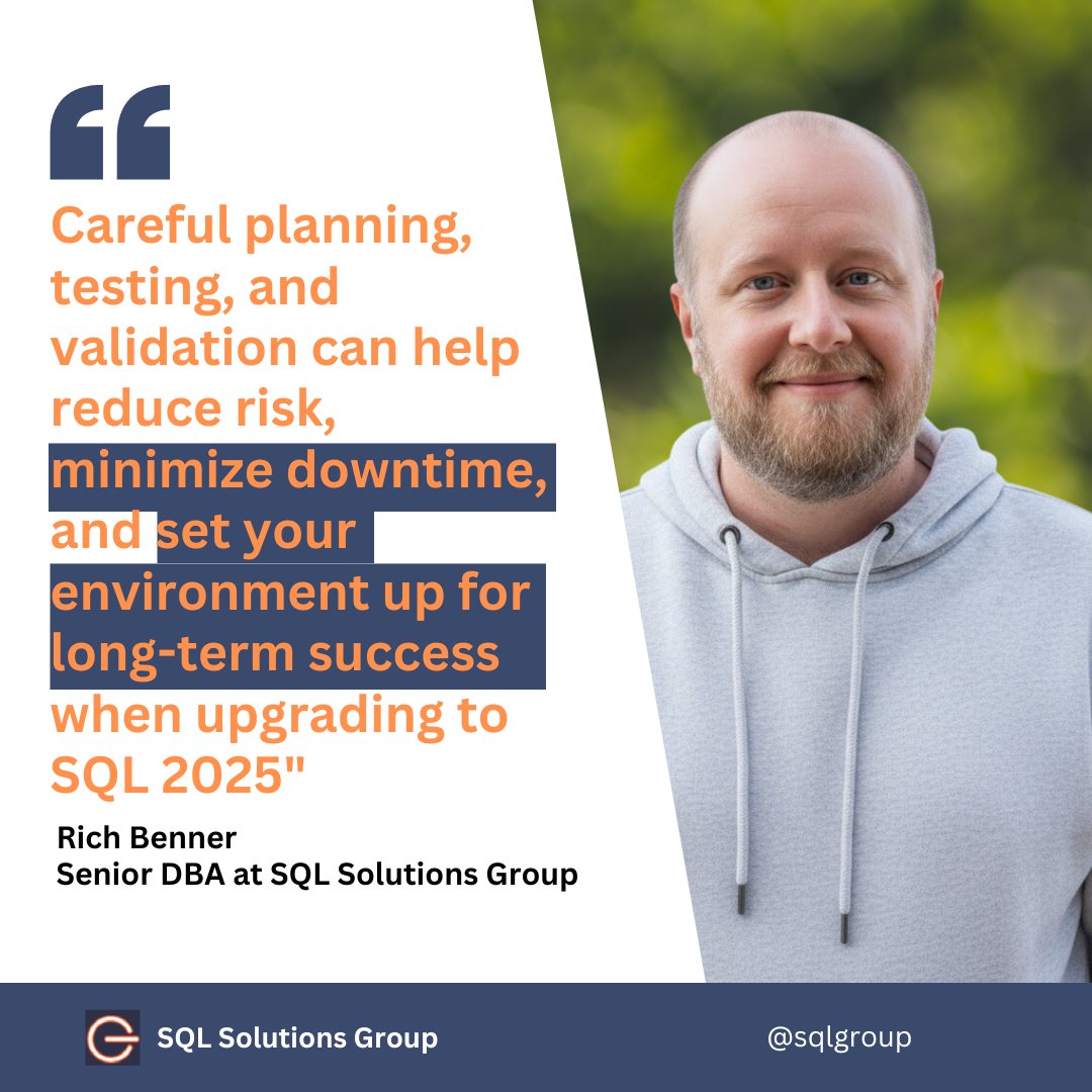 SQLGroup's tweet photo. #microsoftpartner #it #informationtechnology #sqlfam #coding #learnsql #databaseadministrator #sqlserver #sql #sqldev #dba #SQLserver2025 #sqldba #sqlcommunity https://t.co/bc0aZi6vYI