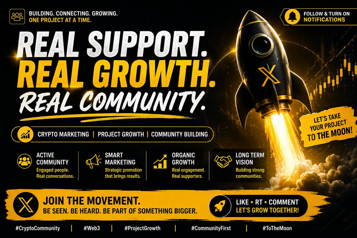 LunoChest's tweet photo. Real support builds real communities.
No fake hype. No empty promises.
Just consistent growth, smart engagement, and long-term vision.
Let's build something people believe in. ๐
#CryptoCommunity #Web3 #BuildInPublic #CommunityFirst #ProjectGrowth #XCrypto https://t.co/nnD8DmJxvh