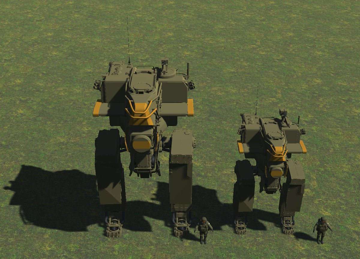SofaMods's tweet photo. Think I didn't scale it right; had been led to believe it was more around ~9m tall, but sources indicate it's more ~6.5m tall. The latter tends to scale better with weapons but the former tends to "feel" right. https://t.co/ant50xyIrh