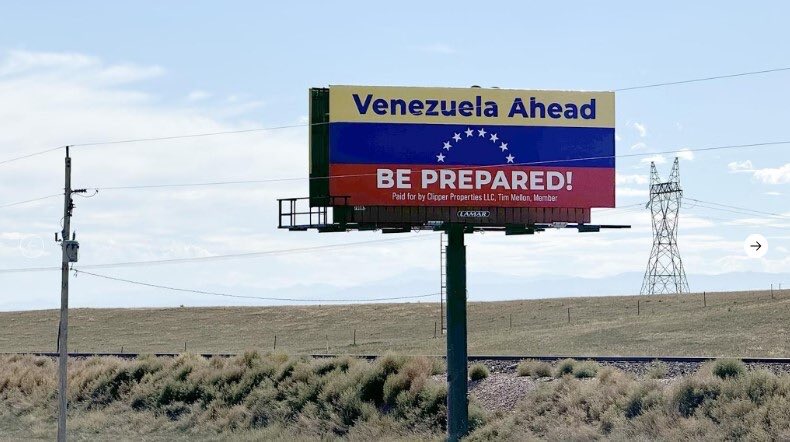 TownsUsa's tweet photo. Actual billboard as you leave Wyoming on I-25 https://t.co/q8JlpAHQMP