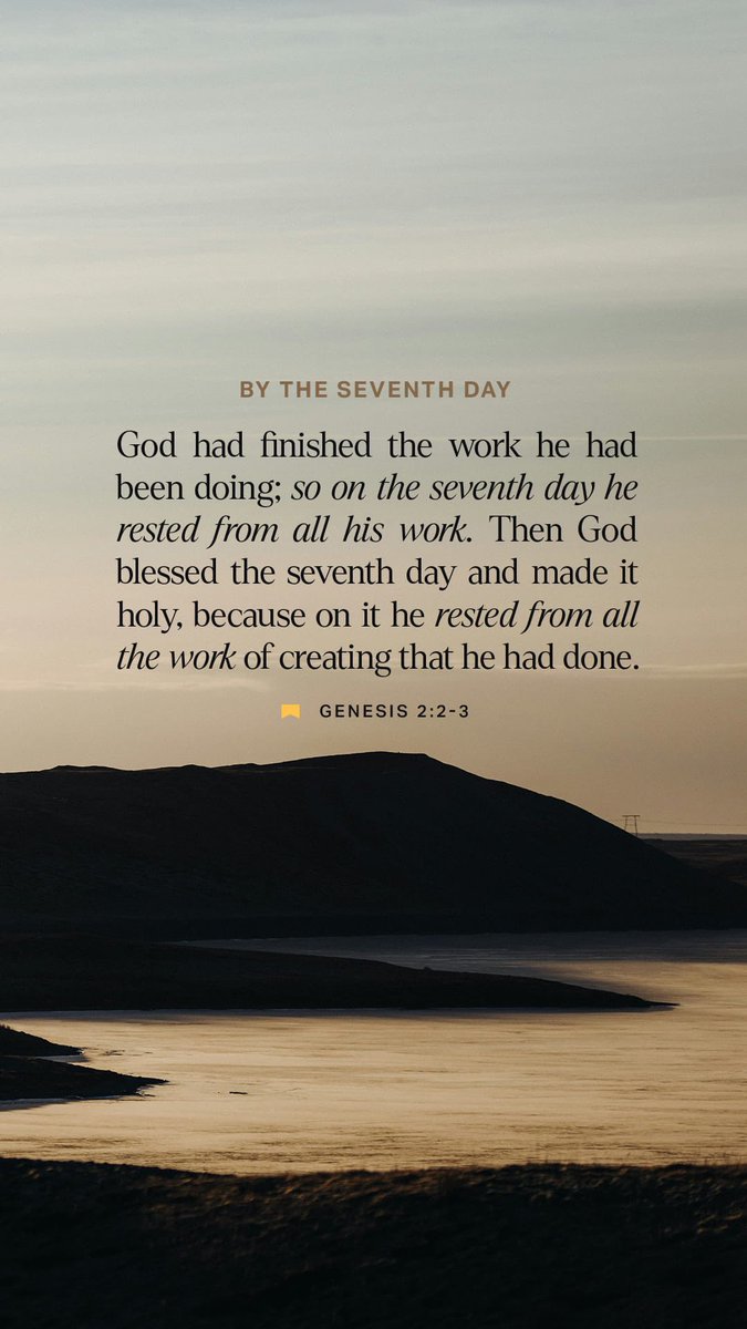 fiq_83's tweet photo. 3 Then God blessed the seventh day and sanctified it, because on it He rested from all His work which God had created and made. (Genesis 2:3 NASB2020) https://t.co/GH1pjWdnU6