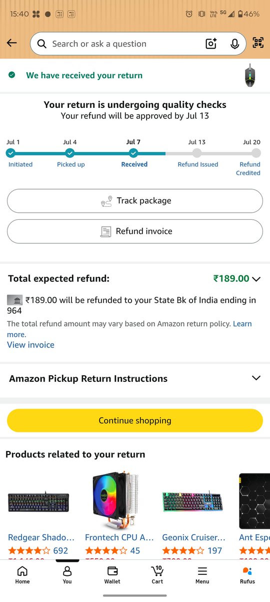 iamajit06's tweet photo. @AmazonHelp, my return page states the refund would be credited to my SBI bank account, and your customer support also confirmed a bank refund.But, the refund has instead been issued as an Amazon Pay Gift Card. I didn't choose a gift card refund. Please resolve it. #AmazonIndia https://t.co/1JNzspnio8