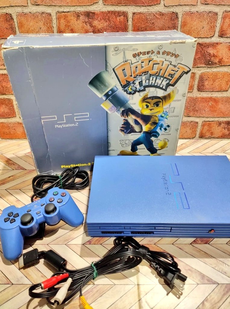 PlayStalgiaX's tweet photo. The Limited Edition Japanese Ratchet and Clank Blue PS2 https://t.co/OjUtRnrKBa