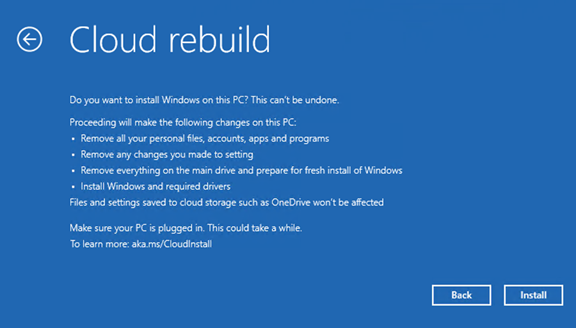 pc_watch's tweet photo. OS起動不能でも大丈夫、Windows 11新機能「クラウドリビルド」がInsiderで提供 https://t.co/uE5G7oTZ9l https://t.co/7ynz26M5zy